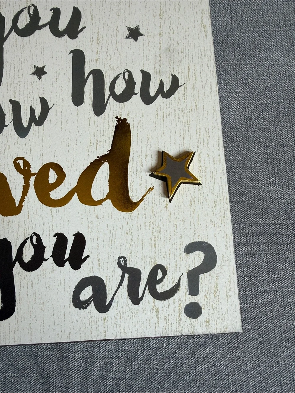 Twinkle Little Star Gold & Gray Wall Sign Art   - Nursery Wall Decor
